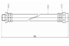 FREN HORTUMU MERCEDES 124/201/126 ON - CAVO C800112A