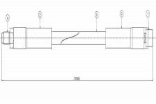 FREN HORTUMU ARKA 280 mm MERCEDES W202-203-2 - CAVO C800739B
