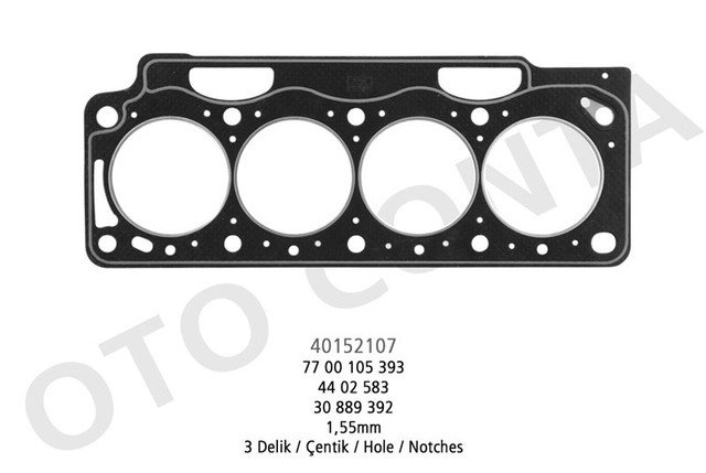 SILINDIR KAPAK CONTASI 3 DELIK RENAULT MEGANE. - OC 40152107