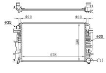 MOTOR SU RADYATORU 688x388x26 CRAFTER 06- S - ORIS BME120026