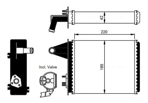 KALORIFER RADYATORU BRAZING PALIO 233X195X3 - ORIS KFI010032