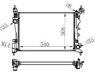 RADYATOR NEMO 08-BIPPER 08-FIORINO 08- 1.4  - ORIS BFI588026