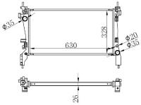 RADYATOR FIORINO 1.3 MTJ 08- MEKANIK 630x31 - ORIS BFI033022