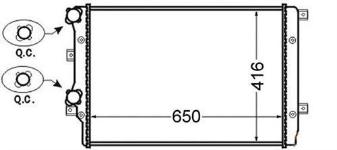 RADYATOR CADDY III-GOLF V-PASSAT-A3-ALTEA-T - ORIS MVW812034
