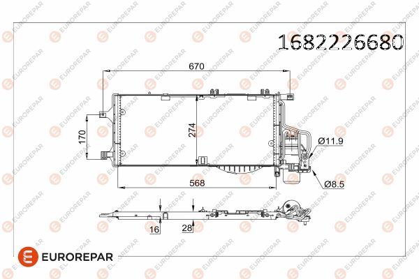 Klima Radyatoru Opel Corsa C Combo C Tigra B Z13dt Z13dtj Z1 - EUROREPAR 1682226680