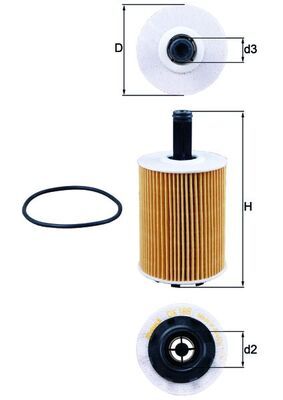 YAG FILTRESI CADDY III GOLF V/VI/PLUS JETTA I - MAHLE OX188D