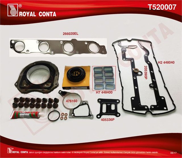 MOTOR TAKIM CONTA SKT KECELI VE S.LASTIKLI S - ROYAL T520007