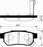 Arka Balata Civic 1.6i 1.6 Vti 94/00 Honda Jazz 08 Accord İi - SANGSIN SP1265