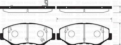 On Balata Honda Crv İ-ii-iii 2.0 2.2 99-06 Gdb3325 - SANGSIN SP1237