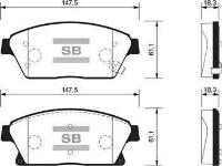FREN BALATASI ON 16 INCH 300MM DISKLER ICIN - SANGSIN SP1480