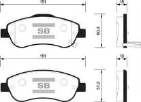 ON BALATA HONDA CRV III 2.0 I VTEC-2.2 I CT - SANGSIN SP1567