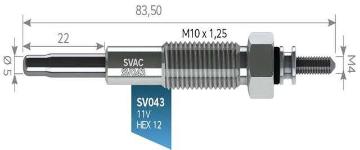 KIZDIRMA BUJISI 11V RANGER 2.5D MAZDA BT50 2.5D - SVAC SV043