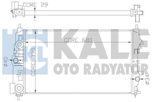 MOTOR SU RADYATORU OTOMATIK CRUZE - ASTRA J -  - KALE 349300