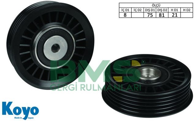 ALTERNATOR GERGI RULMANI 8x75/81x21 PLASTIK PLASTI - BMS 342