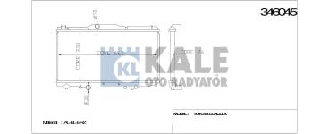 SU RADYATORU AL/PL/BRZ TOYOTA COROLLA - KALE 346045
