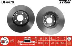FREN DISKI ON DDF1291 TAKIM FIYAT VW A6 BM 05-1 - TRW DF4470