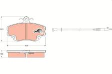 FREN BALATASI ON RENAULT CLIO I 1.2 90-98. 1.4  - TRW GDB400