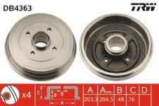Kampana Arka Clio İii Modus - TRW DB4363