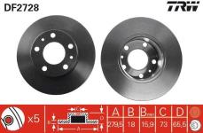 ON FREN AYNASI DUCATO 94/4.02 BOXER 94-4.02 JUM - TRW DF2728