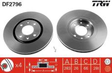 ON FREN DISKI AYNASI XANTIA-P406 XU10J4R/EW10J4 - TRW DF2796