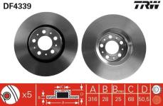 X On Fren Aynasi Volvo S60 04-10 Xc90 2.5t 02 D5 02 T6 02 D5 - TRW DF4339