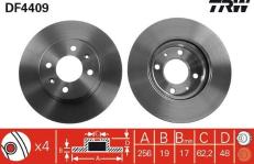 On Fren Disk Aynasi Havali Hyundai Getz 03-1.5 Crdi 256 Mm - TRW DF4409