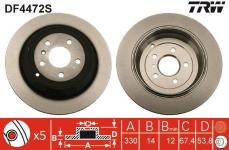 FREN DISKI ARKA MERCEDES 164 BM 2006-2011 A164 - TRW DF4472S