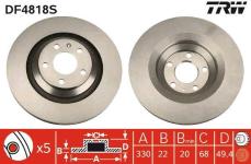 ARKA FREN AYNASI HAVALI A6 4F2/C6 A6 AVANT 4F5 - TRW DF4818S