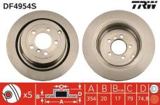 FREN DISKI ARKA RANGE ROVER 02-09 L322 - TRW DF4954S