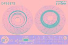 FREN DISKI ON 4-matic MERCEDES X166 W166 C292 - TRW DF6687S