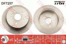 Fren Diski Arka Boyali.5 Bijon.288 Mm Lexus Rx 300 03-08.330 - TRW DF7257