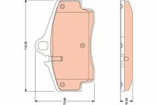 FREN BALATASI ARKA PORSCHE BOXSTER 2.5 96-99.  - TRW GDB1757