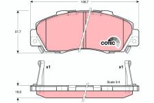On Fren Balatasi Honda Crv 1996 2001 Hrv 1999-Accord 1993 19 - TRW GDB3177