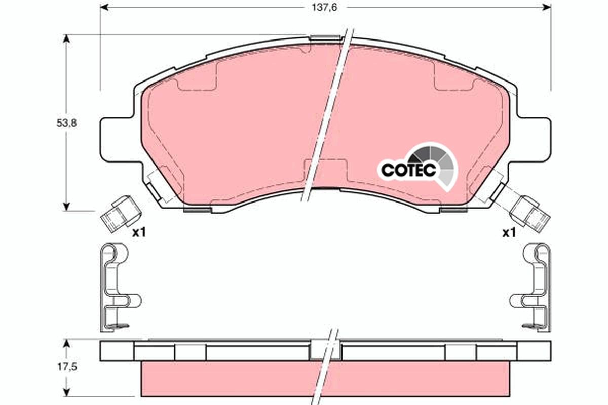 ON BALATA SUBARU LEGACY 2.0 2.2 94-03 -IMPREZA - TRW GDB3205
