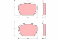 FREN BALATASI ON RANGE ROVER I 85-90 DEFENDER 9 - TRW GDB340