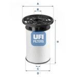 YAKIT FILTRESI ALFA ROMEO FIAT - UFI 2607600