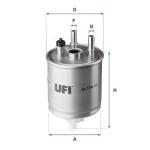YAKIT FILTRESI LGN III-KNG III 1.5 DCI-TWNG 1. - UFI 2411400