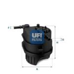 YAKIT FILTRESI MUSURLU BIPPER-NEMO-P307-P207-P - UFI 2434300