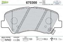 BALATA FREN ON- HYUNDAI ACCENT BLUE 12-14/i20 - VALEO 670300