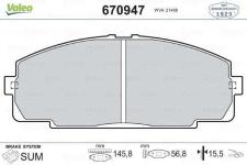 On Fren Balatasi Toyota Hilux 2.5 3.0 D4d Pickup 2007-Hilux  - VALEO 670947