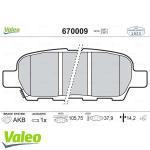 ARKA FREN BALATASI NISSAN QASHQAI J10 07-13 X - VALEO 670009
