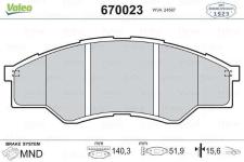 ON FREN BALATASI HILUX III PICKUP 2.5D 4D 06/ - VALEO 670023