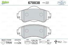 On Balata C4 B7 1.4 Vti 09 C4 1.6 Hdi 11/2009 - VALEO 670038