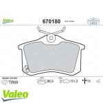 DISK FREN BALATA ARKA GOLF IV BORA AUDI A1 A3 - VALEO 670180