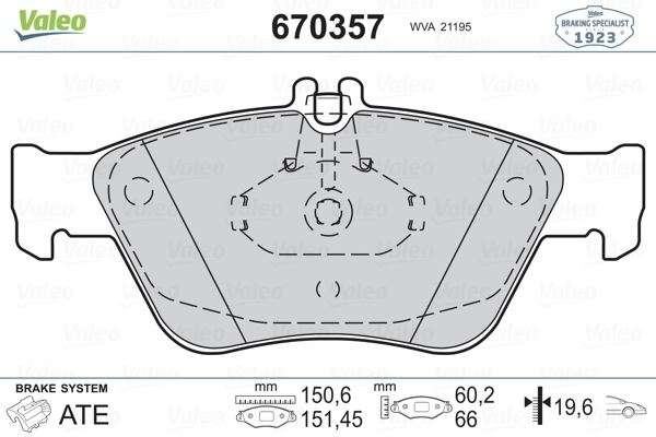 DISK FREN BALATA ON MERCEDES C-SERISI/CLK-SER - VALEO 670357
