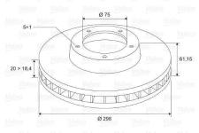 FREN DISK ARKA HAVALI BMW 5 SERISI E39/96-03  - VALEO 186860