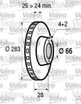 ON FREN DISK AYNASI XANTIA P406 XU10J4R/EW10J - VALEO 186533