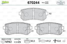 Disk Fren Balatasi Arka Hyundai Tucson 2015-İx35 2012-Kia Sp - VALEO 670244