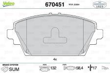 Balata Fren On-Nissan Primera-p12 03-10/honda Accord 98-03 - VALEO 670451