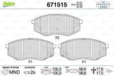 BALATA FREN ON- HYUNDAI IX20 11-14/KIA SOUL 1 - VALEO 671515